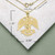 Gold Scottish Rite Double Headed Eagle Pendant Necklace