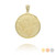 Solid Gold Alexander the Great Medallion Coin Pendant Necklace