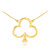 14k Gold 3-leaf Clover Shamrock Necklace