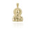 Gold Hanuman Hindu God Pendant Necklace