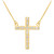 14k Gold Cross Necklace with Diamonds