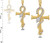 Satin Gold Egyptian Ankh DC Coiled Snake Pendant (2 sizes)