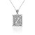 White Gold Filigree Alphabet Initial Letter "Z" DC Charm Necklace