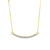 14k Gold Curved Bar Diamond Necklace