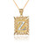 Two-tone Gold Filigree Alphabet Initial Letter "Z" DC Pendant Necklace