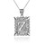 White Gold Filigree Alphabet Initial Letter "Z" DC Pendant Necklace