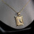 Gold Filigree Alphabet Letter Initial A-Z Large Personalized Pendant Necklace