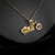 Gold Motorcycle Bike Pendant Necklace