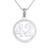 Sterling Silver Personalized Jersey Number Sports Circle Pendant Necklace