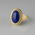 Gold Oval Lapis Lazuli Gemstone Ring