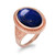 Rose Gold Oval Lapis Lazuli Gemstone Ring