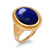 Yellow Gold Oval Lapis Lazuli Gemstone Ring