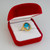 Gold Oval Blue Copper Turquoise Gemstone Ring