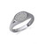 Sterling Silver Oval CZ Statement Ring