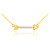 14k Gold CZ Studded Arrow Necklace