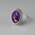 Sterling Silver Purple Copper Turquoise Oval Gemstone Ring