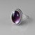 Sterling Silver Purple Amethyst Oval Gemstone Ring