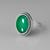 Gold Oval Green Onyx Gemstone Ring