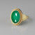 Gold Oval Green Onyx Gemstone Ring