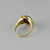 Gold Orange Copper Turquoise Oval Gemstone Ring