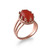 Rose Gold Oval Crown Red Onyx Gemstone Ring