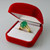 Gold Oval Crown Green Onyx Cabochon Tri-Band Gemstone Ring