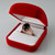 Gold Oval Crown Black Onyx Cabochon Tri-Band Gemstone Ring