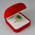 Gold Fleur-de-Lis Oval Cabochon Green Onyx Women's Gemstone Ring