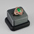 Gold Fleur-de-Lis Green Copper Turquoise Women's Oval Gemstone Ring