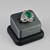 Silver Fleur-de-Lis Green Onyx Gemstone Ring for Women