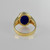 Lapis Lazuli Oval Cabochon Gold Lattice Band Ring