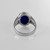 Lapis Lazuli Oval Cabochon Sterling Silver Lattice Band Ring