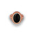 Gold Filigree Band Black Onyx Oval Gemstone Ring