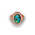 Gold Filigree Band Oval Blue Copper Turquoise Gemstone Ring