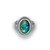 Sterling Silver Filigree Band Blue Copper Turquoise Oval Gemstone Ring