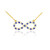 14K Gold Diamond and Sapphire Infinity Necklace