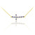 14k Gold Diamond and Sapphire Sideways Curved Cross Necklace