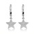 .925 Sterling Silver Astral Star Cuban Link Huggie Earrings