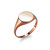 Polished Gold Round Signet Pinky Ring