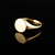 Polished Gold Round Signet Pinky Ring