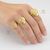 Yellow Gold Nugget Sparkle-cut Heart Ring (Small, Medium, Large)