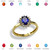 Gold Birthstone CZ Promise Ring