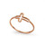 Elegant Open Sideways Cross Gold Ring for Women
