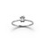 Sterling Silver Minimalist Paw Print Heart Ring for Women