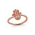 Solid Gold Chic Hamsa Evil Eye Ring for Women