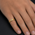 Gold Nugget Rectangle Bar Double Diamond Accent Stackable Pinky Ring