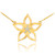14k Yellow Gold Diamond Star Flower Necklace