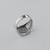 Sterling Silver Stepped Edge Brushed Square Face Mens Signet Ring