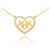 14K Gold Diamond Studded 'Mom' Heart Necklace