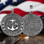 Oxidized Sterling Silver United States Navy USN Reversible Prayer Pendant Necklace – Solid Unisex Medallion